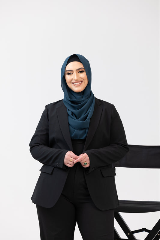 A smiling happy woman