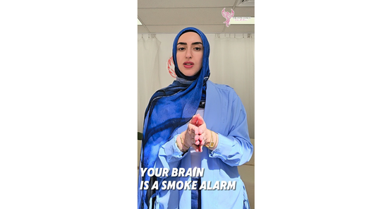 anxiety feels like a smoke alarm brain response illustration