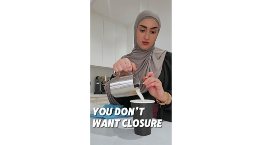 woman in kitchen pouring milk into coffee symbolizing healing and moving on without closure