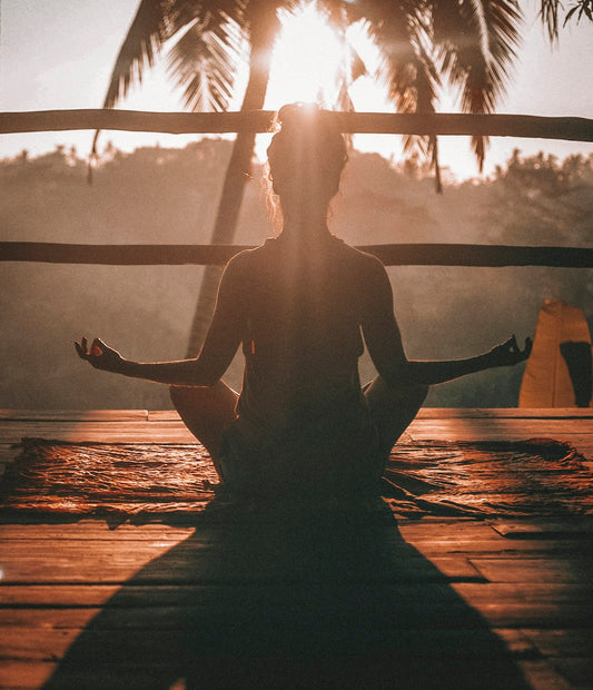 Woman resting peacefully in nature